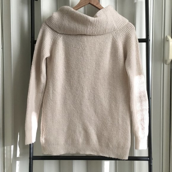Casual Cream Cowl Neck Knit Sweater - Picture 5 of 14